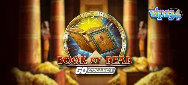 Rich Wilde explorando um templo antigo no slot Book of Dead GO Collect
